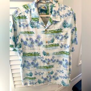 Tommy Bahama Men's Scenic Palm Shirt - Blue and Green